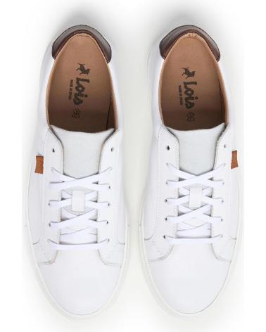 LOIS JEANS ZAPATILLA PIEL URBANA DE HOMBRE EN PIEL BLANCA LOIS BLANCO