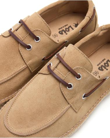 LOIS JEANS ALPARGATA PIEL ANTE NAUTICO YUTE NATURAL PLANO LOIS CAMEL
