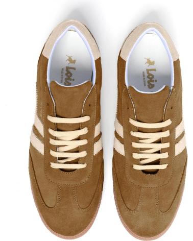 LOIS JEANS ZAPATILLA URBANA DE ANTE DE PIEL DE HOMBRE LOIS CAMEL