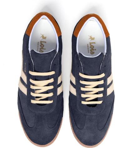 LOIS JEANS ZAPATILLA URBANA DE ANTE DE PIEL DE HOMBRE LOIS MARINO