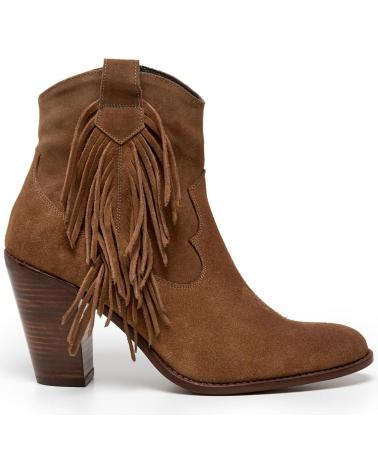 LOIS JEANS BOTIN COWBOY CON FLECOS DE PIEL HECHO EN ESPANA MUJER LOIS TAUPE