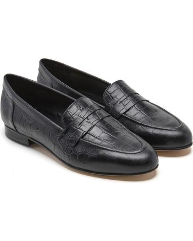 LOIS JEANS ZAPATO MOCASIN DE PIEL HECHO EN ESPANA MUJER LOIS NEGRO