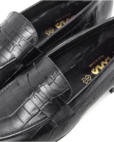 LOIS JEANS ZAPATO MOCASIN DE PIEL HECHO EN ESPANA MUJER LOIS NEGRO