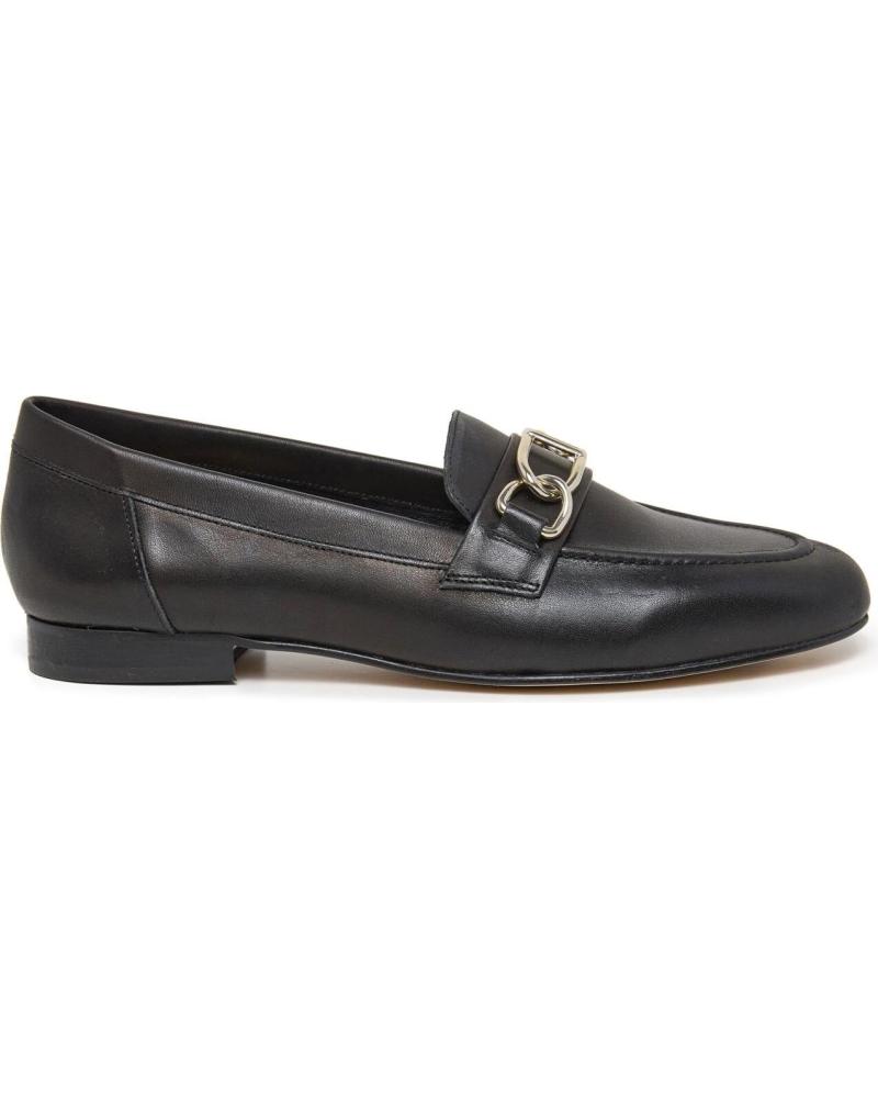 LOIS JEANS ZAPATO MOCASIN DE PIEL DETALLE CADENA HECHO EN ESPANA MUJER NEGRO