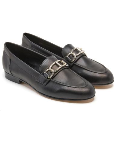 LOIS JEANS ZAPATO MOCASIN DE PIEL DETALLE CADENA HECHO EN ESPANA MUJER NEGRO