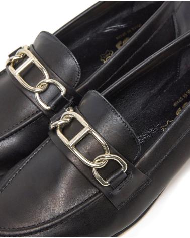 LOIS JEANS ZAPATO MOCASIN DE PIEL DETALLE CADENA HECHO EN ESPANA MUJER NEGRO