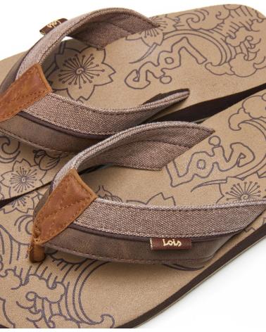 LOIS JEANS SANDALIA CASUAL DE DEDO LOIS MARRON