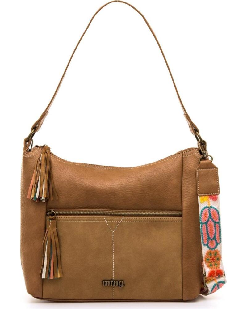 MTNG ANIS HOBO-TASCHE BRAUN MIT FLORALEM SCHULTERRIEMEN MARRóN