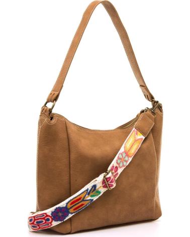 MTNG ANIS HOBO-TASCHE BRAUN MIT FLORALEM SCHULTERRIEMEN MARRóN