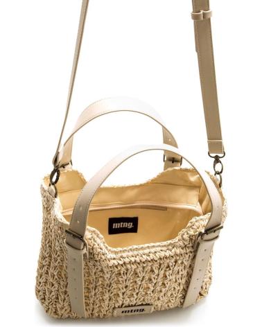 MALA A TIRACOLO MTNG HILO BEGE COM DESIGN TRANÇADO BEIGE