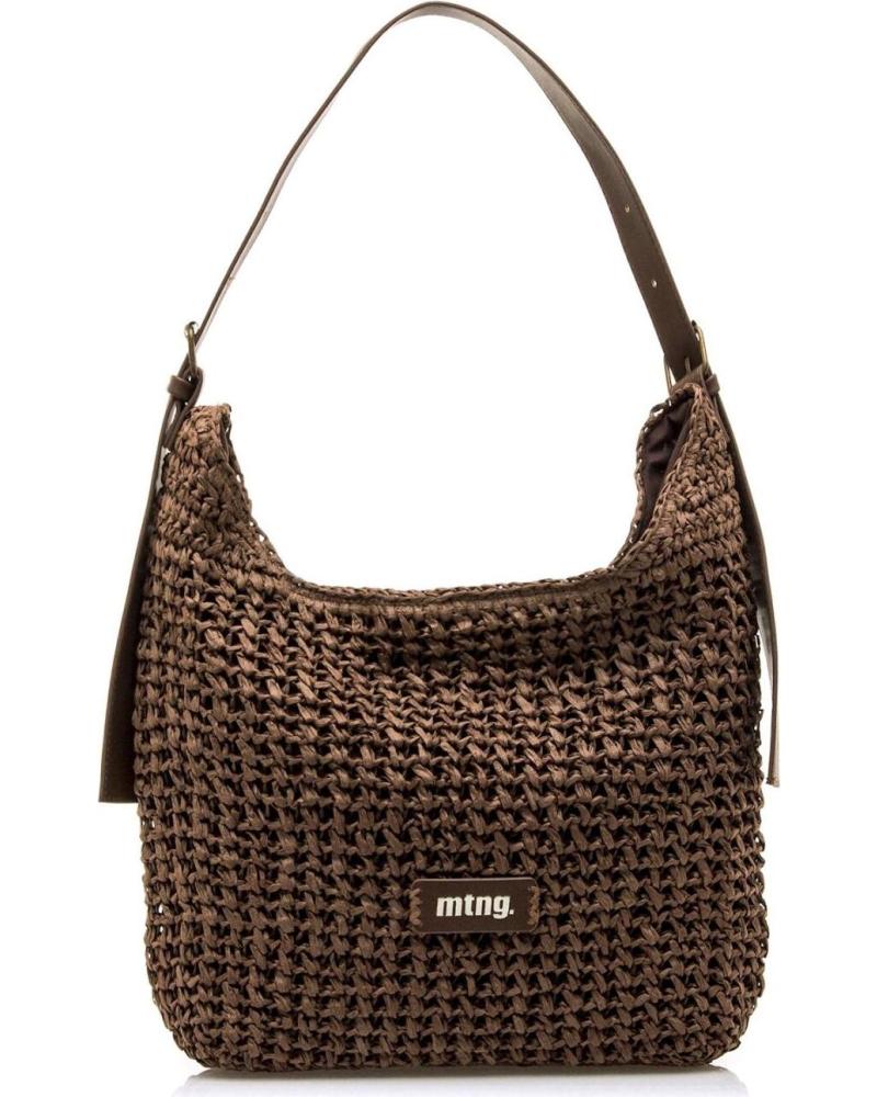 MTNG HORA BROWN SHOULDER BAG WITH WOVEN DESIGN MARRóN