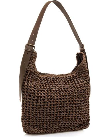 MTNG HORA BROWN SHOULDER BAG WITH WOVEN DESIGN MARRóN
