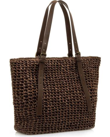 MTNG HUMO BROWN TOTE BAG WITH WOVEN DESIGN MARRóN