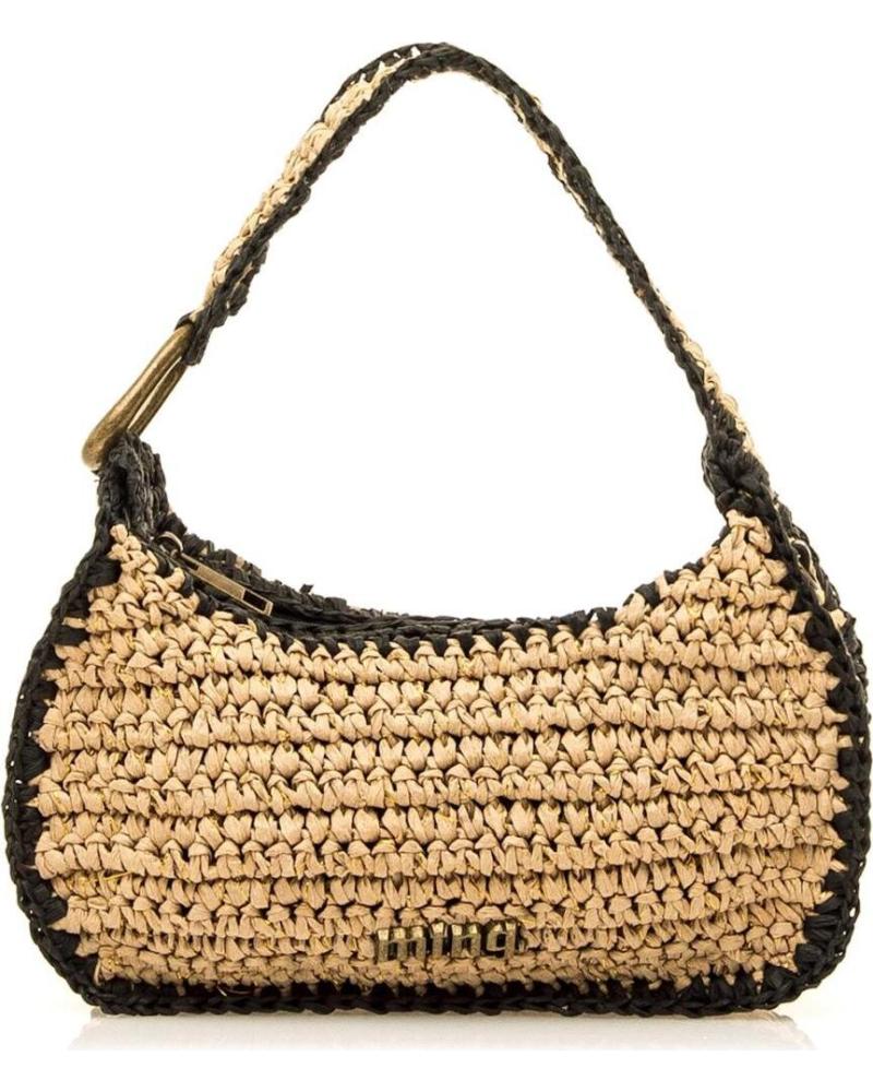 MTNG POEMA UMHÄNGETASCHE AUS GEFLOCHTENEM BAST, BRAUN MARRóN