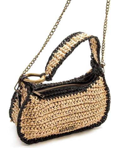 MTNG POEMA UMHÄNGETASCHE AUS GEFLOCHTENEM BAST, BRAUN MARRóN