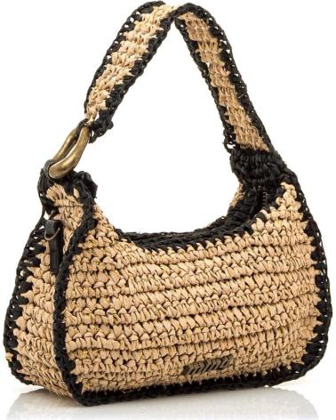 MTNG POEMA UMHÄNGETASCHE AUS GEFLOCHTENEM BAST, BRAUN MARRóN