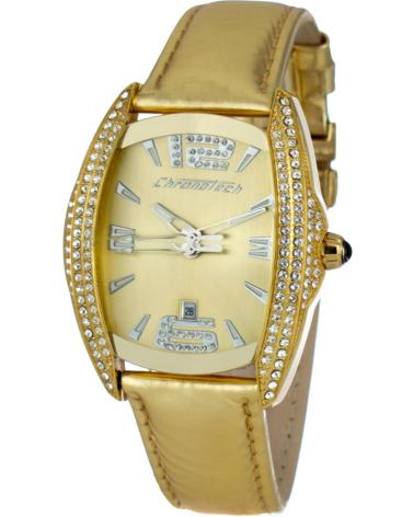 RELOJ CHRONOTECH CT7814M-02S DORADO CON ESFERA RECTANGULAR Y CRISTALES DORADO