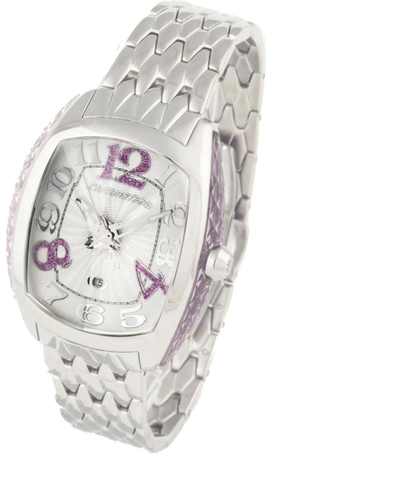CHRONOTECH CT7998L-16M PLATEADO