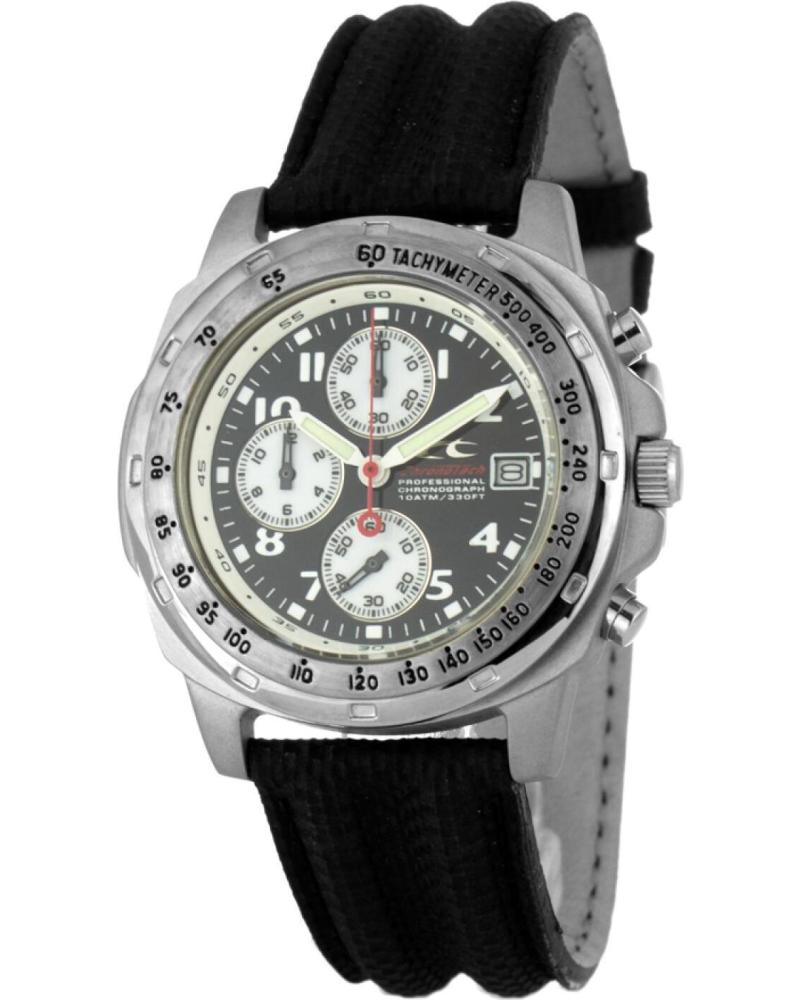 CHRONOTECH CT9127-03 HERRENUHR SCHWARZ MIT CHRONOGRAPH UND SILIKONARMBAND NEGRO