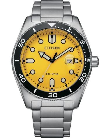 CITIZEN AW1760-81Z WATCH WITH YELLOW DIAL AND STEEL BRACELET GRIS