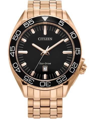 CITIZEN AW1773-55E ECO-DRIVE GOLD-TONE WATCH WITH BLACK DIAL DORADO