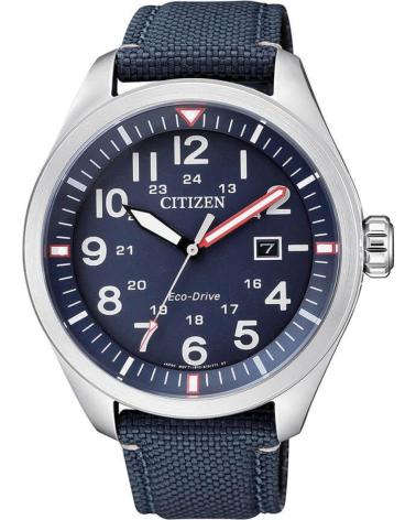 CITIZEN AW5000-16L ECO-DRIVE WATCH WITH BLUE DIAL AND CANVAS STRAP AZUL
