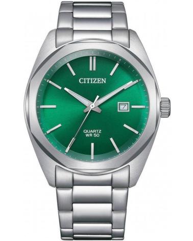 CITIZEN BI5110-54X WATCH WITH STAINLESS STEEL BRACELET AND VIBRANT GREEN DIAL GRIS