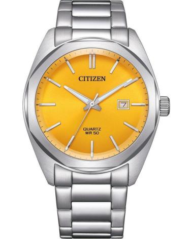 CITIZEN BI5110-54Z STAINLESS STEEL WATCH WITH YELLOW DIAL GRIS