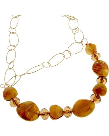 COLLANA CRISTIAN LAY 43185650 CON PERLE D'AMBRA E CATENA DORATA DI DESIGN