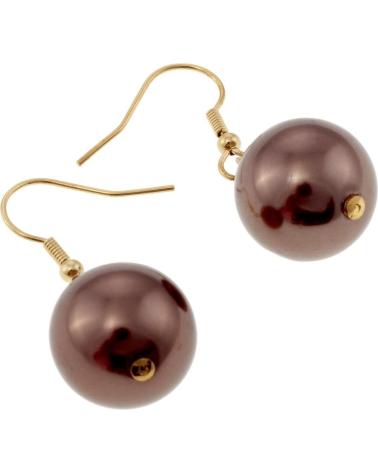 ORECCHINI PENDENTI CRISTIAN LAY 431890 CON PERLE MARRONI BRILLANTI