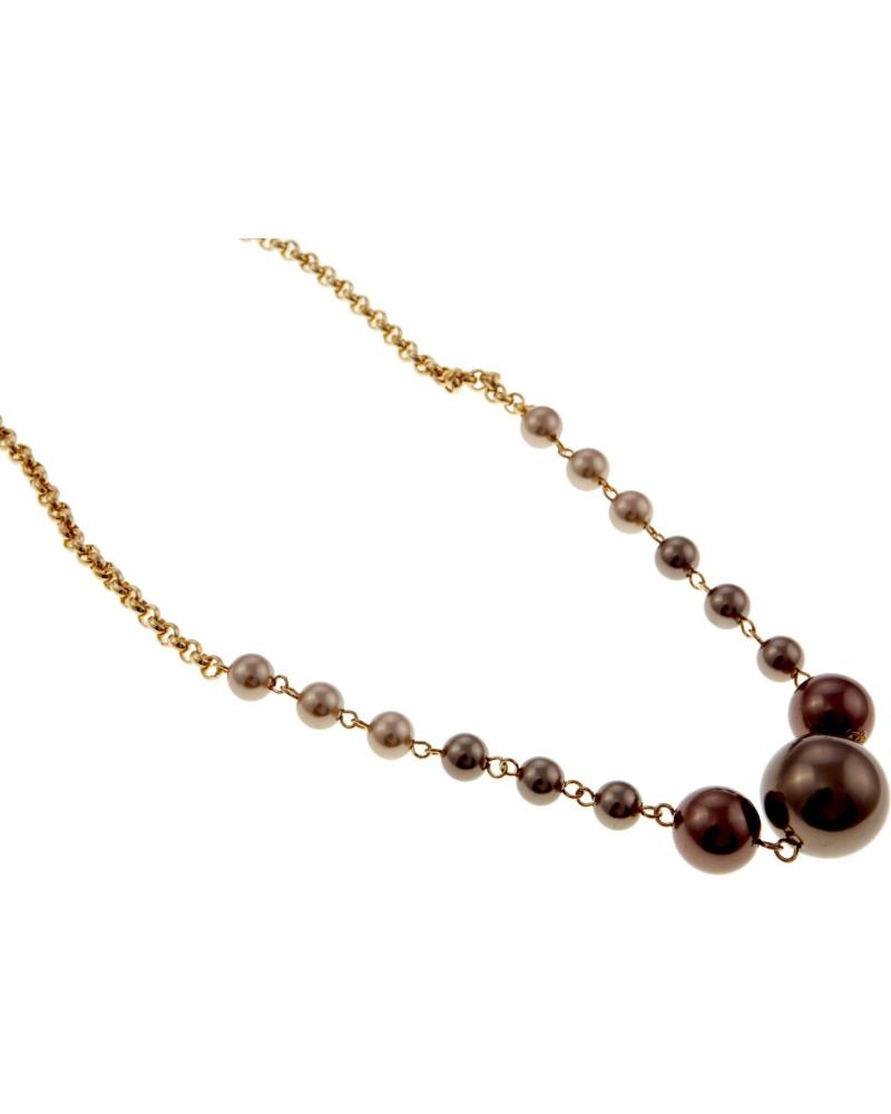 COLLANA CRISTIAN LAY 43190720 CON PERLE IN RESINA E CATENA DORATA