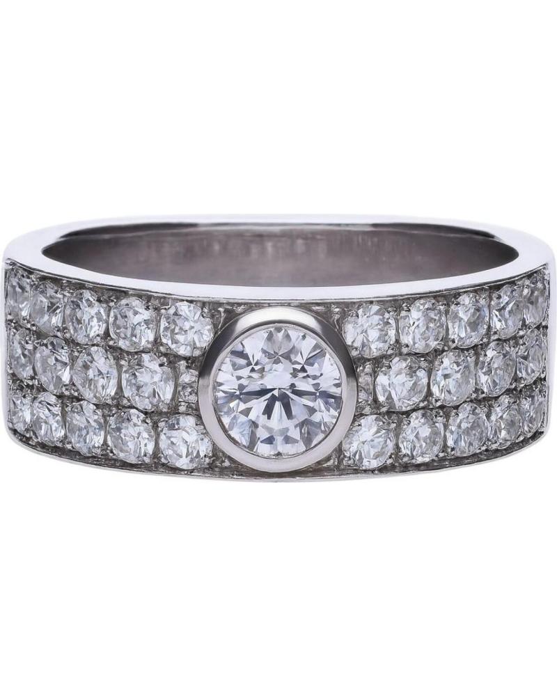 ANILLO DIAMONFIRE 6112701082165 CON TRES FILAS DE CIRCONITAS