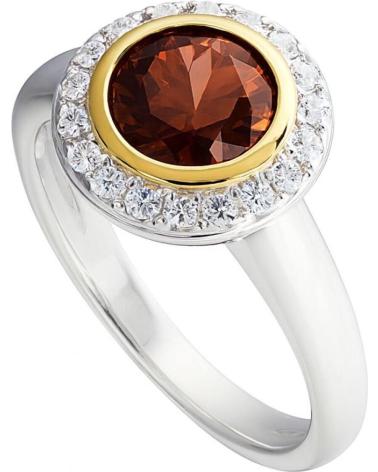 BAGUE DIAMONFIRE 6116181092180 AVEC PIERRE CENTRALE GRENAT ET HALO DE ZIRCONS
