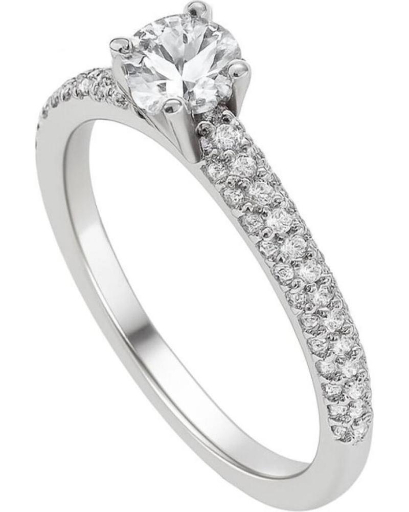 ANILLO SOLITARIO DIAMONFIRE 6117291582170 CON CIRCONITA Y PAVÉ