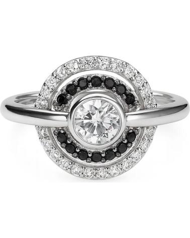 ANILLO DIAMONFIRE CON CIRCONITAS BLANCAS Y NEGRAS, REFERENCIA 6117821082165