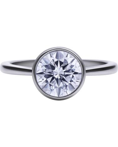 ANEL SOLITÁRIO DIAMONFIRE 6118151582165 COM ZIRCÔNIA LAPIDAÇÃO BRILHANTE