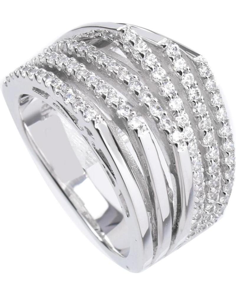 ANEL LARGO DIAMONFIRE 6118531082170 COM MÚLTIPLOS FIOS DE ZIRCÔNIAS