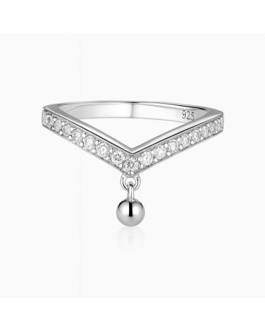 ANEL DIAMONFIRE COM ZIRCÓNIAS E PENDENTE DE BOLA, MODELO 6118701082170