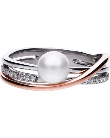 ANEL DIAMONFIRE BICOLOR COM PÉROLA E ZIRCÓNIAS REF. 6119751111165