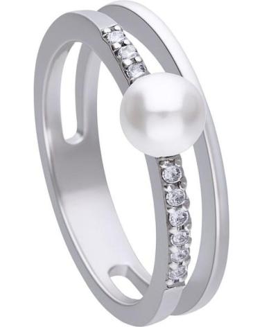 ANEL DIAMONFIRE 6119951111170 COM PÉROLA E ZIRCÔNIAS EM PRATA DE LEI