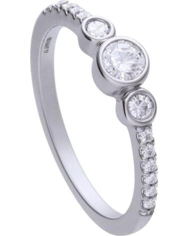 ANEL DIAMONFIRE TRÊS ZIRCÔNIAS E PAVÉ MODELO 6120621082160