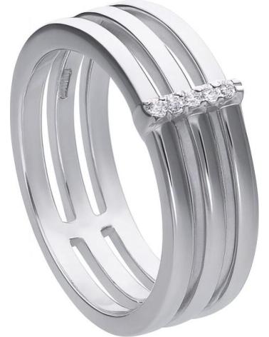 ANEL MULTIBANDA DIAMONFIRE 6121061082165 COM ZIRCÓNIAS PRATA