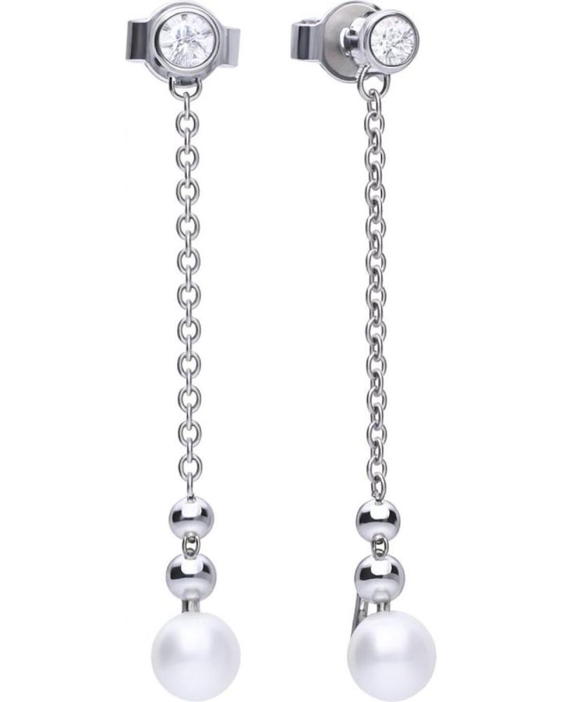 BRINCOS PENDENTES DIAMONFIRE COM PÉROLAS E ZIRCÓNIAS MODELO 6218711111