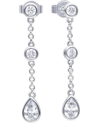 BRINCOS LONGOS DIAMONFIRE 6220811082 COM ZIRCÔNIAS EM CASCATA
