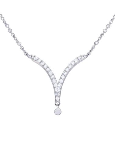 PENDENTE DIAMONFIRE 6310021082 DESIGN EM V COM ZIRCÓNIAS