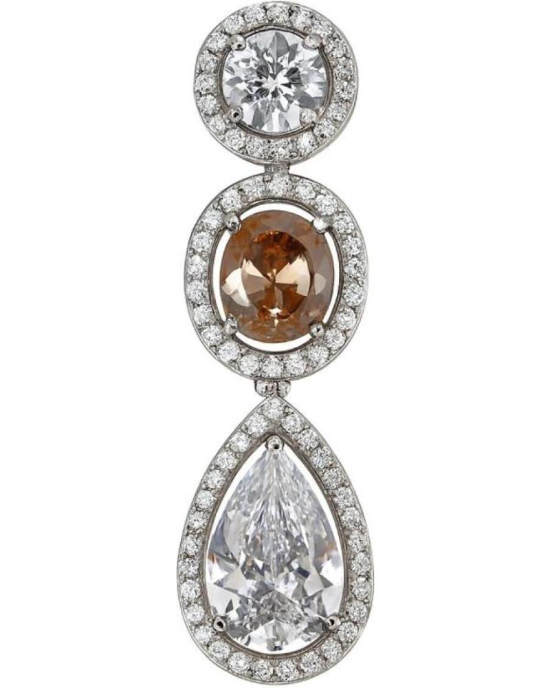 DIAMONFIRE 6512981133 SILVER PENDANT WITH TRICOLOR ZIRCONIA