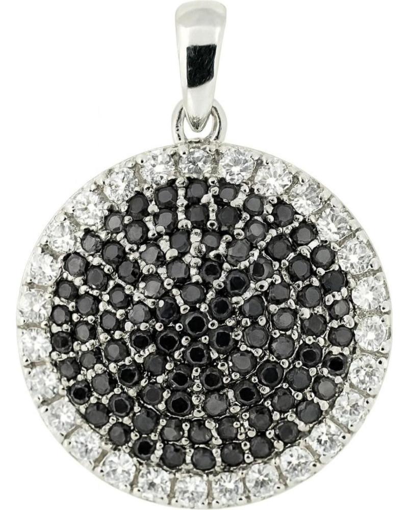 DIAMONFIRE 6513721593 SILVER PENDANT WITH BLACK AND WHITE ZIRCONIA