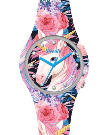RELOJ DE PULSERA DOODLE DO39013 MULTICOLOR CON DISEÑO DE UNICORNIO MULTICOLOR