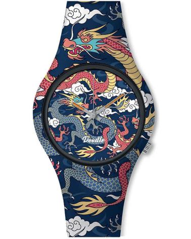 RELOJ DOODLE DO42002 MULTICOLOR CON DISEÑO DE DRAGÓN ORIENTAL MULTICOLOR