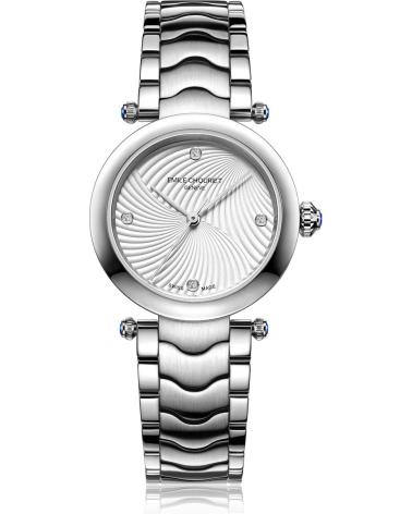 EMILE CHOURIET 06 2188 L DAMEN ARMBANDUHR, EDELSTAHL MIT STRUKTURIERTEM ZIFFERBLATT GRIS